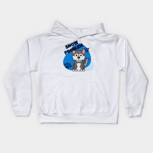 Snow Problem Husky Malamute Sled Dog Kids Hoodie